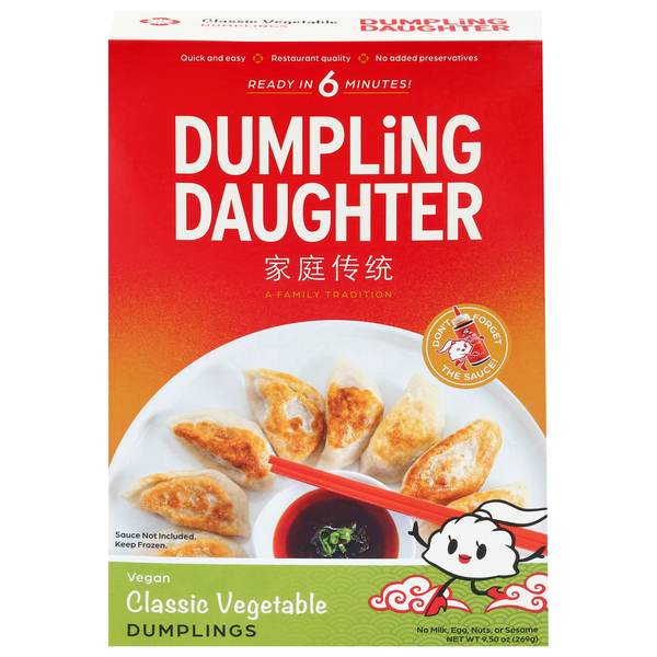 Dumpling Daughter Vegan Classic Vegetable Dumplings Frozen