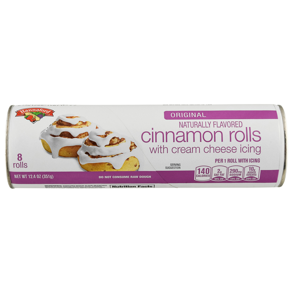 Hannaford Original Cinnamon Rolls with Cream Cheese Icing - 8 ct