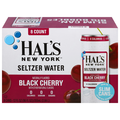 Hal's New York Black Cherry Seltzer Water - 8 pk