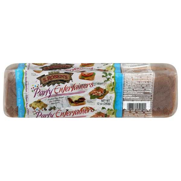 S. Rosen's Party Entertainers Cocktail Caraway Rye Sliced Bread