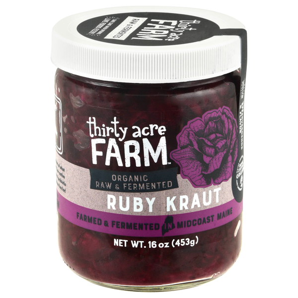 Thirty Acre Farm Organic Raw & Fermented Ruby Kraut Refrigerated