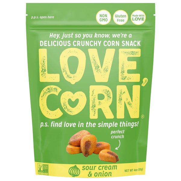 Love Corn Sour Cream & Onion Crunchy Corn Snack