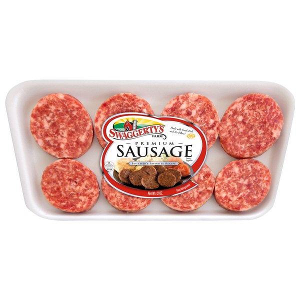 Swaggerty's Farm Premium Pork Breakfast Sausage Patties - 8 ct