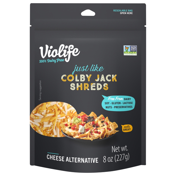 Violife Dairy Free Vegan Shredded Just Like Colby Jack Cheese Alternative