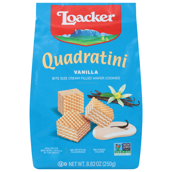 Save on Loacker Quadratini Bite Size Wafer Cookies Vanilla Order Online