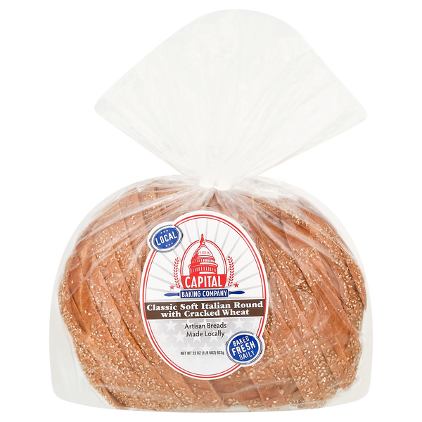 Capital Baking Company Soft Italian w/Cracked Wheat Artisan Bread Round