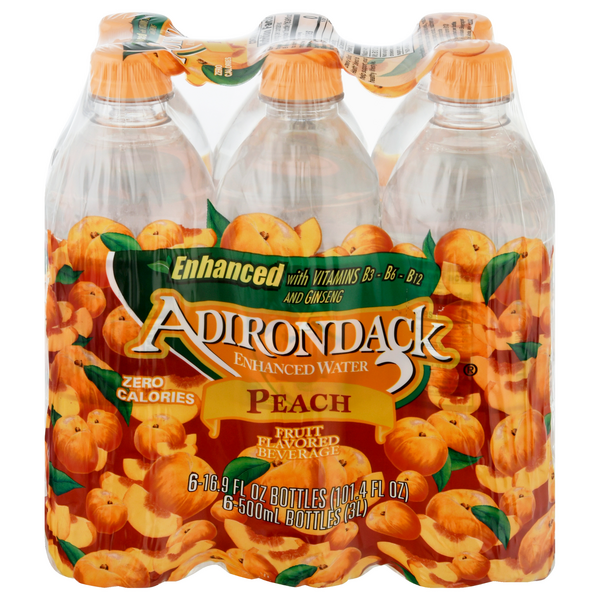 Adirondack Peach Enhanced Water - 6 pk