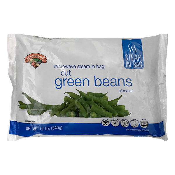 Hannaford Steam In Bag Cut Green Beans Frozen