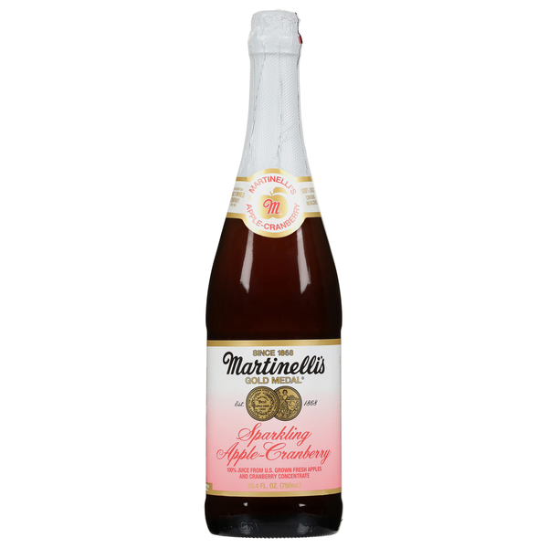 Martinelli's Gold Medal Sparkling 100% Apple Cranberry Juice