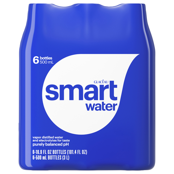 smartwater Vapor Distilled Water - 6 pk
