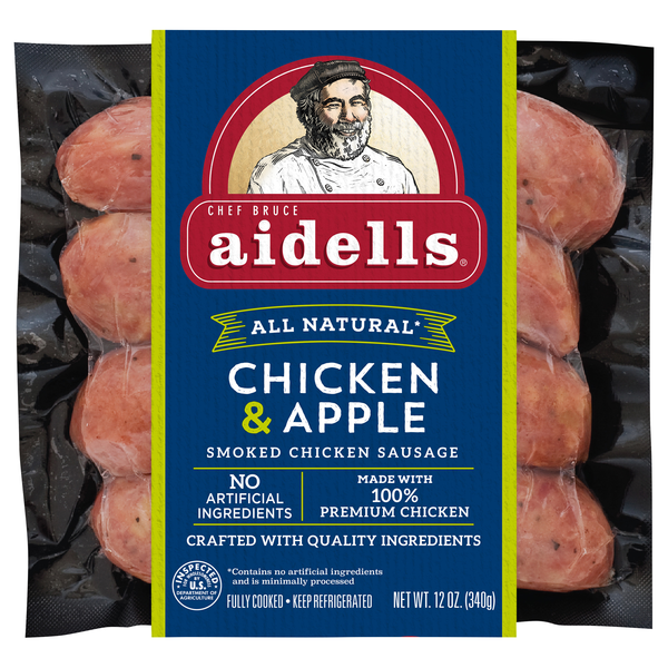 Aidells Natural Chicken & Apple Smoked Sausage - 4 ct