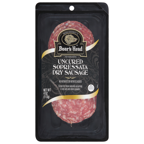 Boar's Head Uncured Sopressata Dry Sausage Sliced