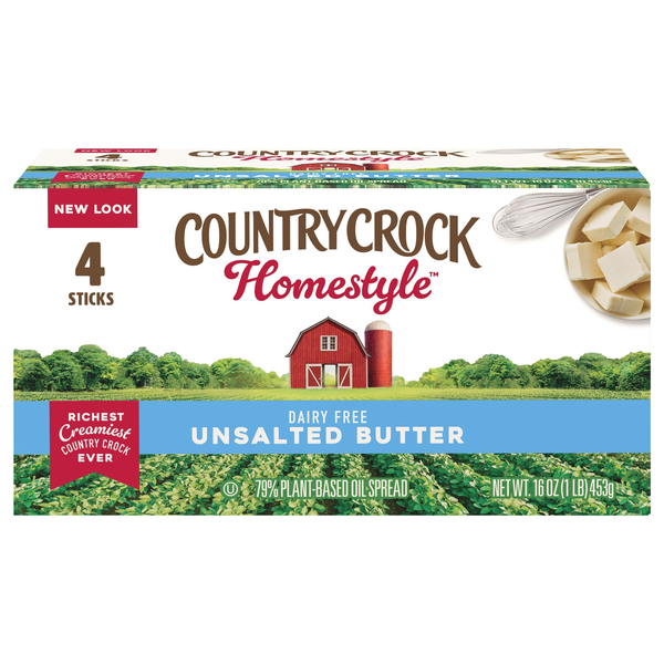 Country Crock Dairy Free Unsalted Plant Butter Spread Sticks - 4 ct