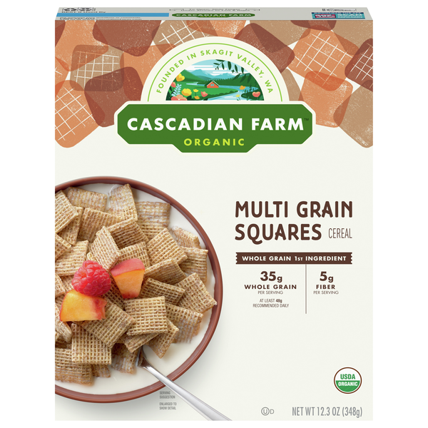 Cascadian Farm Organic Multigrain Squares Whole Grain Cereal