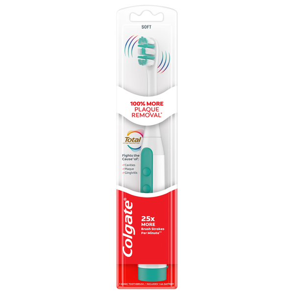 Colgate Total Adult Sonic Battery Powered Soft Toothbrush