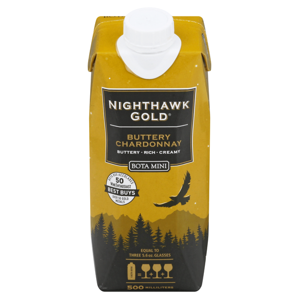 Bota Mini Nighthawk Gold Buttery Chardonnay Wine Box