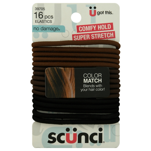 Scunci No Damage Color Match Comfy Hold Elastics