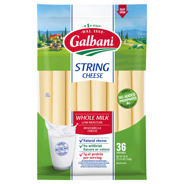 Galbani Whole Milk Mozzarella String Cheese - 36 ct