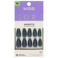 Kiss Core Magnetic French Nails Medium Length Shimmering