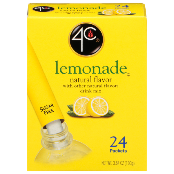 4C Sugar Free Lemonade Drink Mix - 24 ct