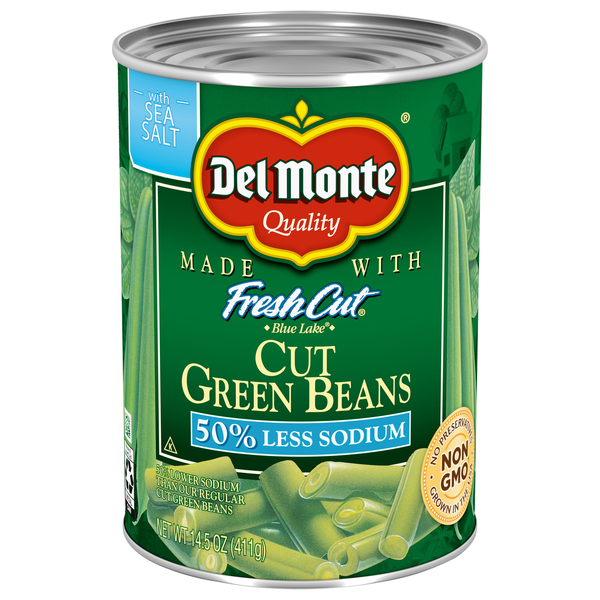 Del Monte 50% Less Sodium Cut Green Beans