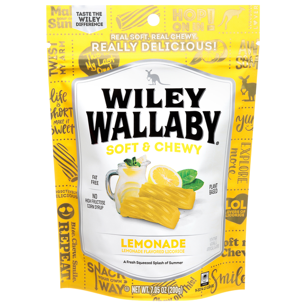 Wiley Wallaby Soft & Chewy Lemonade Licorice