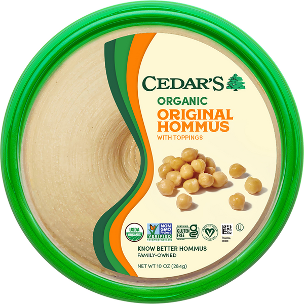 Cedar's Organic Gluten Free Original Hommus with Toppings