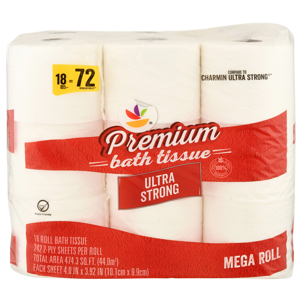 Our Brand Premium Ultra Strong Mega Roll 2-Ply Toilet Paper - 18 ct