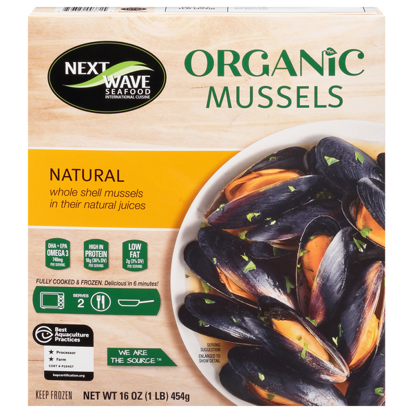 Next Wave Organic Farm Raised Mussels Frozen