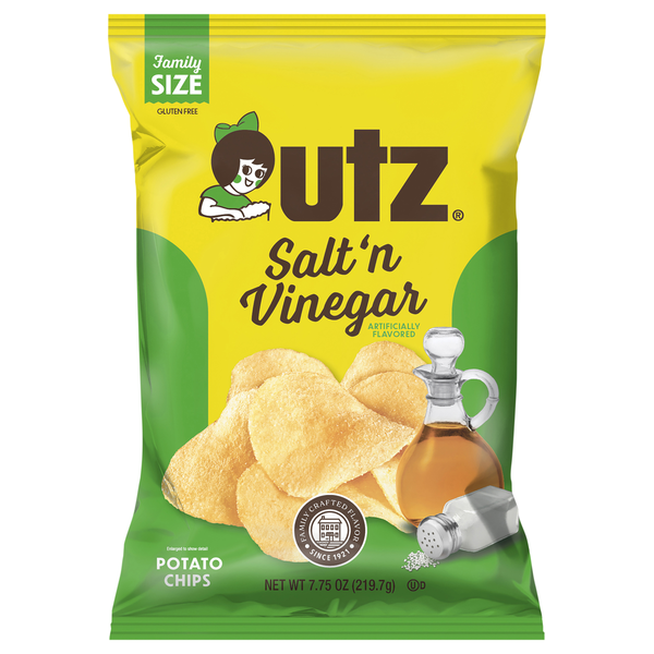 Utz Gluten Free Salt 'n Vinegar Potato Chips Family Size