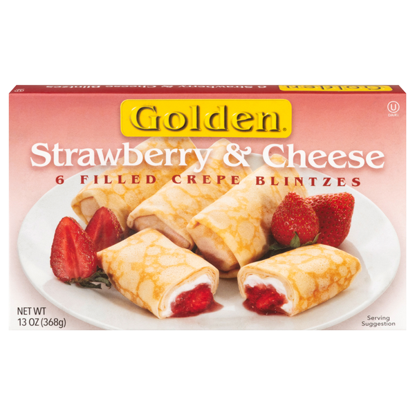 Golden Strawberry & Cheese Blintzes - 6 ct Frozen