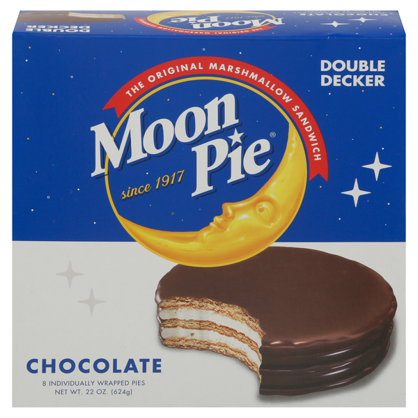 Save on Moon Pie Double Decker Marshmallow Sandwich Chocolate 8 ct