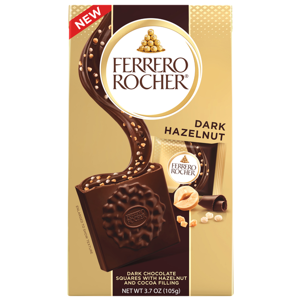 Ferrero Rocher Dark Chocolate Hazelnut Squares Candy