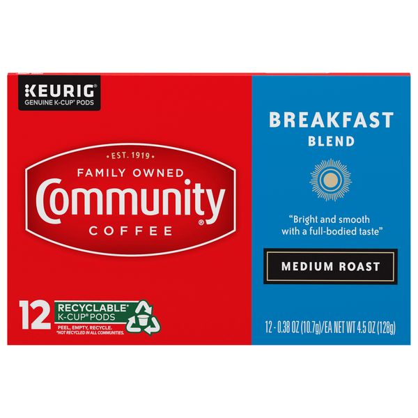 Community Breakfast Blend Medium Roast K-Cup Coffee Pods