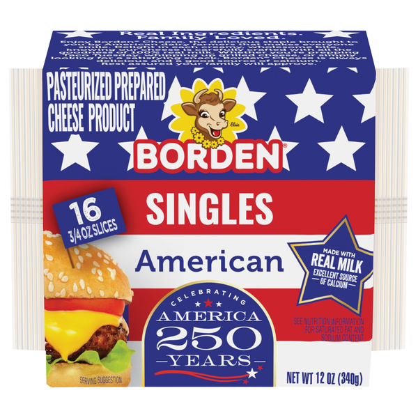 Borden American Cheese Singles - 16 ct