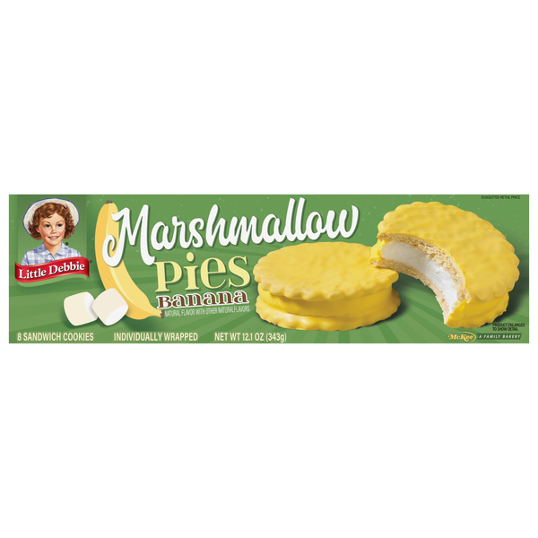 Little Debbie Pies Banana Marshmallow - 8 ct
