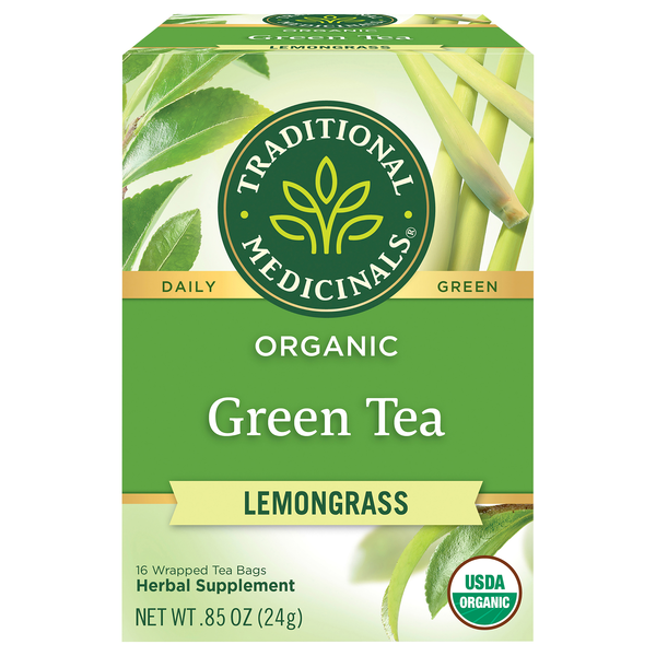 Traditional Medicinals Organic Lemongrass Green Tea Bags
