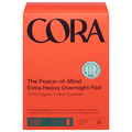 Cora Organic Extra Heavy Overnight Pads with Wings