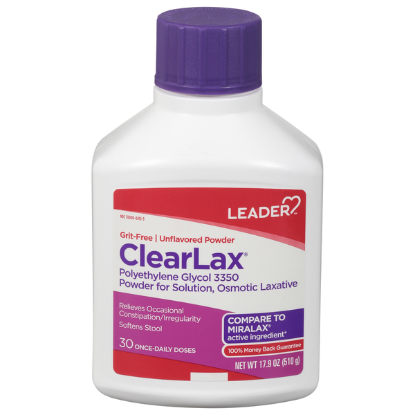 Leader Grit-Free Unflavored ClearLax Powder