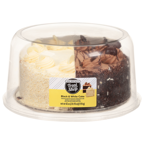 Our Specialty Treat Shop Black & White Cake 8 Inch