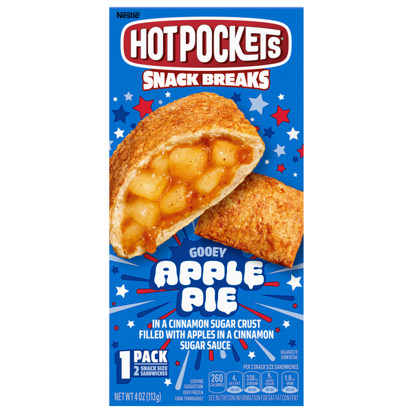 HOT POCKETS Snack Breaks Apple Pie Snack Size Sandwiches Frozen - 2ct