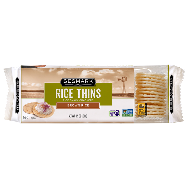 Sesmark Gluten Free Brown Rice Thins Crackers