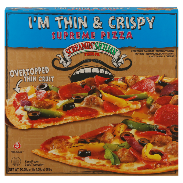Save On Screamin Sicilian Pizza Co I m Thin Crispy Supreme Pizza 