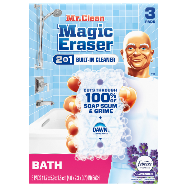Mr. Clean Magic Eraser Ultra Bath Lavender Scent Bath Cleaning Pads