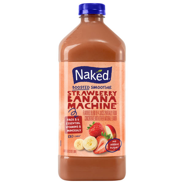 Naked No Added Sugar Strawberry Banana Boosted Smoothie
