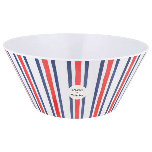 Smart Living Serving Bowl Red White & Blue Stripes