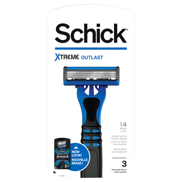 Schick Extreme Outlast 4 Blades Disposable Razors