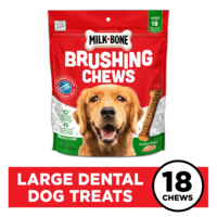 Milk-Bone Brushing Chews Chicken Flavor Large Dental Dog Treats - 18 ct