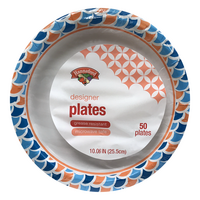 Hannaford Designer Paper Plates 10.06 Inch