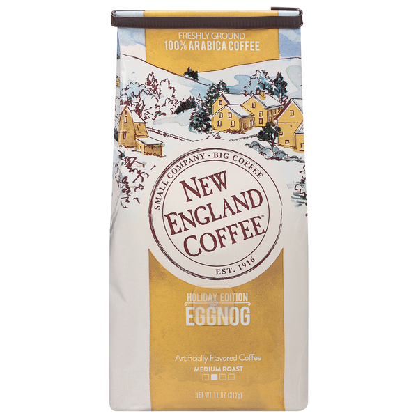 New England Coffee Egg Nog Flavored Medium Roast Ground Coffee